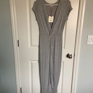 Jersey Knit V Neck Maxi